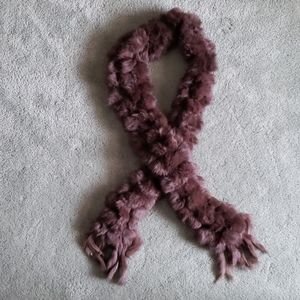 EUC Lorenzo rabbit fur scarf